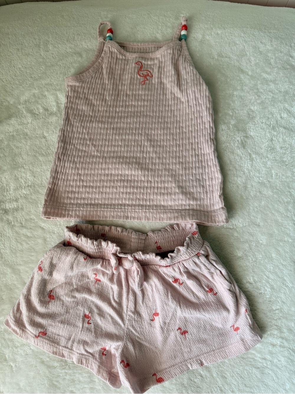 Carter's Light Pink Flamingo Tank & Shorts set 3T 🦩